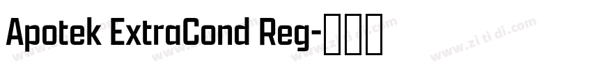 Apotek ExtraCond Reg字体转换